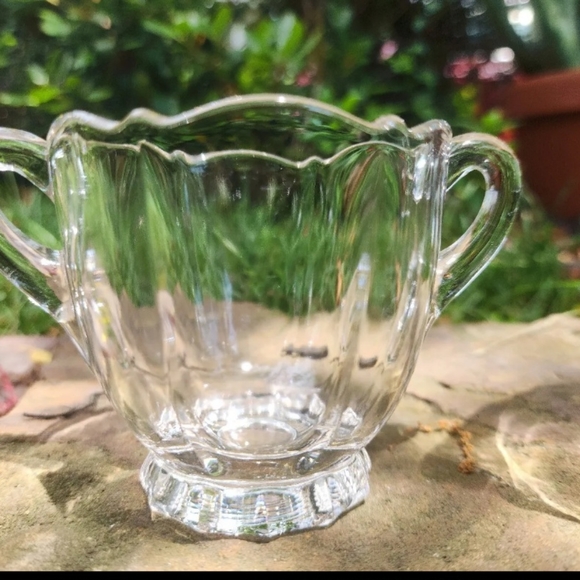 Cream & Sugar USA Cambridge Clear Glass Corinth Optic Breakfast In Bed - Picture 4 of 6